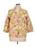 Jaclyn Smith Floral Yellow Blazer Size 16 - photo 1