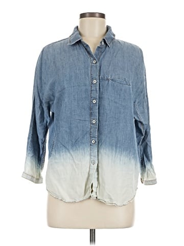 7 For All Mankind 3/4 Sleeve Button-Down Shirt (view 1)