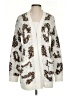 Bobeau Animal Print Ivory Cardigan Size S - photo 1