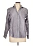 Grayson 100% Cotton Stripes Gray Long Sleeve Button-Down Shirt Size Med (3) - photo 1