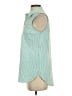 Renuar Stripes Green Sleeveless Button-Down Shirt Size S - photo 5