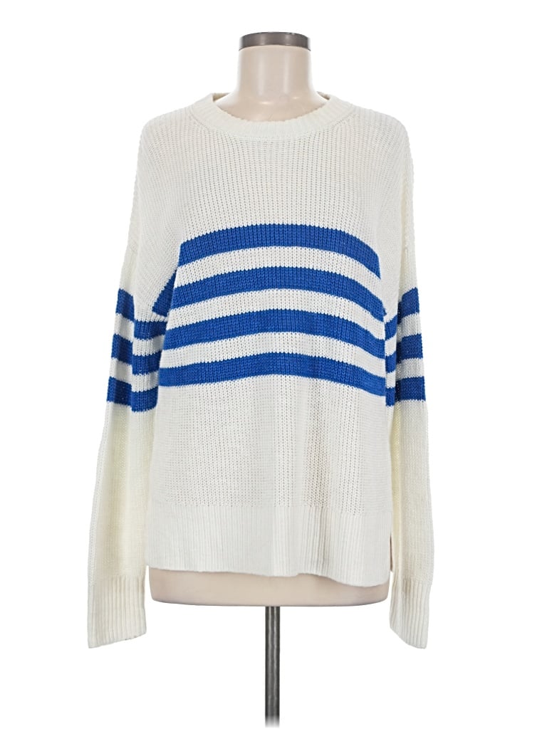 Pre-owned Faherty Pullover Sweater In White