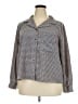 Levi's 100% Polyester Houndstooth Gray 3/4 Sleeve Blouse Size XXL - photo 1