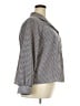 Levi's 100% Polyester Houndstooth Gray 3/4 Sleeve Blouse Size XXL - photo 4