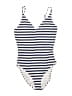 Soma Stripes Ivory One Piece Swimsuit Size 14 - photo 1