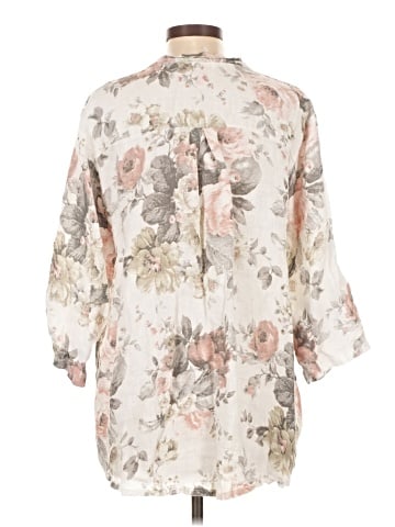 MADE IN ITALY 3/4 Sleeve Blouse (view 2)