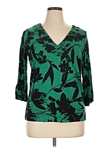 a.n.a. A New Approach 3/4 Sleeve Blouse (view 1)