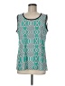 Susan Graver Teal Sleeveless Blouse Size M - photo 1