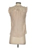 Mine 100% Polyester Tan Sleeveless Blouse Size S - photo 2