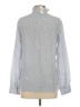 J.Crew 100% Viscose Stripes Blue Long Sleeve Button-Down Shirt Size 2 - photo 2