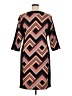 Nine West Chevron-herringbone Black Casual Dress Size 14 - photo 2