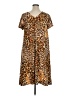 Roaman's Animal Print Brown Casual Dress Size 14 (M) - photo 2