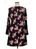Discreet Floral Black Casual Dress Size XL - photo 2