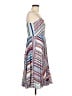 Parker 100% Polyester Stripes Blue Casual Dress Size 6 - photo 4
