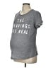 Isabel Maternity Gray Short Sleeve T-Shirt Size Lg Maternity - photo 1