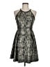 Soprano Metallic Silver Cocktail Dress Size M - photo 1