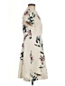 CUE 100% Polyester Print Ivory Casual Dress Size 12 - photo 4