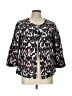 Choices 100% Cotton Print Black Blazer Size L - photo 1