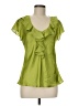 Sunny Leigh 100% Polyester Green Short Sleeve Blouse Size M - photo 1