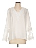 Reba 100% Polyester Ivory Long Sleeve Blouse Size L - photo 1