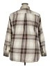 Eddie Bauer 100% Polyester Plaid Brown Long Sleeve Blouse Size 2X - photo 2