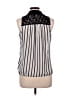 Heart Soul 100% Polyester Stripes Silver Sleeveless Blouse Size L - photo 2