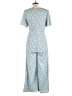 Very J 100% Polyester Chevron-herringbone Blue Jumpsuit Size L - photo 2