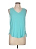 Naked Zebra Teal Sleeveless Top Size L - photo 1