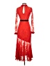 Three Floor Red Cocktail Dress Size 0 - photo 2