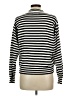 Sag Harbor 100% Acrylic Stripes Silver Black Turtleneck Sweater Size L - photo 2