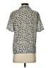 Lulus Animal Print Ivory Short Sleeve Blouse Size S - photo 2