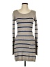 Ruby Moon Stripes Gray Casual Dress Size L - photo 1