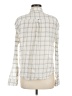 Elizabeth and James Plaid Ivory Long Sleeve Button-Down Shirt Size M - photo 2