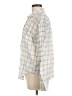 Elizabeth and James Plaid Ivory Long Sleeve Button-Down Shirt Size M - photo 5