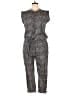 Maison Scotch 100% Cotton Animal Print Gray Black Jumpsuit Size XL (4) - photo 1