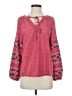 Dylan 100% Cotton Pink Long Sleeve Blouse Size S - photo 1