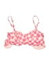 Freya Checkered-gingham Pink Swimsuit Top Size L - photo 1