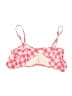 Freya Checkered-gingham Pink Swimsuit Top Size L - photo 2
