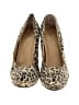 Venus 100% Leather Animal Print Gold Heels Size 7 - photo 2