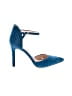 Jessica Simpson 100% Leather Blue Heels Size 6 1/2 - photo 1