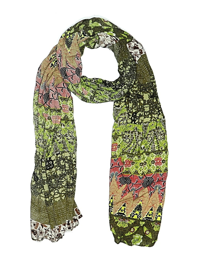 Pre-owned Assorted Brands Scarf In Green