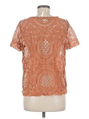 Blue Tassel Short Sleeve Blouse (view 2)