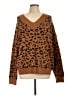 Adora Animal Print Brown Pullover Sweater Size L - photo 1