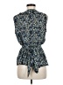 Max Studio 100% Polyester Blue Sleeveless Blouse Size M - photo 2