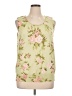 August Silk Green Sleeveless Blouse Size 1X - photo 1