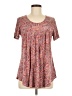 oasis Paisley Red Pink Short Sleeve T-Shirt Size M - photo 1