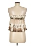12th Tribe 100% Polyester Gold Sleeveless Blouse Size M - photo 2
