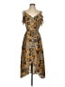 Iz Byer Paisley Yellow Cocktail Dress Size S - photo 1