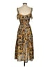 Iz Byer Paisley Yellow Cocktail Dress Size S - photo 2