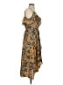 Iz Byer Paisley Yellow Cocktail Dress Size S - photo 4